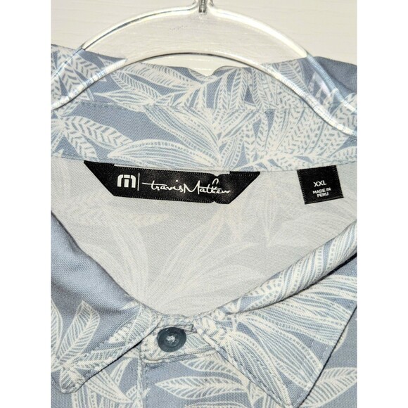 Travis Mathew Polo Shirt Men XXL Floral Print Golf Golfing Outdoors Preppy.‎ - Picture 3 of 8